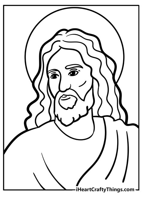 coloring pages jesus face