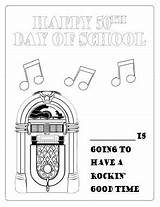 1950s School Sock Hop Coloring Days Scholastic sketch template