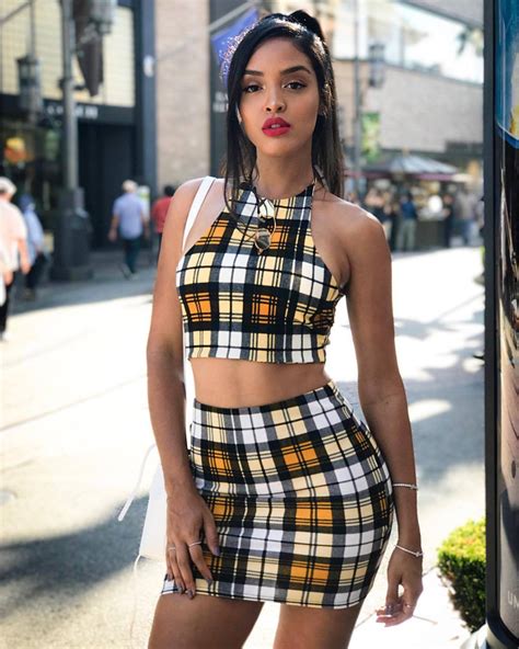 classy plaid skirt  plaid crop top outfits skirt outfits