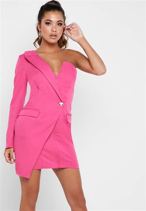 buy missguided pink  shoulder blazer dress  women  manama riffa