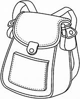 Clipart Backpack Clipartix Cartoon Escolar sketch template