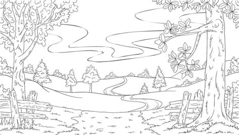 beautiful landscape coloring pages  kids coloring cool