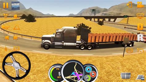 semi truck driving sim game cargo delivery  miami  dc android