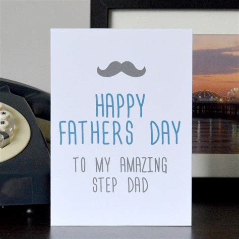 amazing step dad fathers day card by pink and turquoise