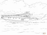 Coloring Boat Speed Pages Motor Boats Drawing Printable Line Popular sketch template