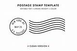 Stamp Postage Template Set Vector Graphic Stamps Updated Save Text Choose Board sketch template