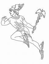Hermes Mythology Mythologie Mitologia Colorkiddo Grecque sketch template