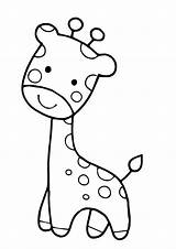 Giraffe Coloring Kids Wecoloringpage sketch template