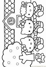 Pages Colouring Kitty2 Kitty Hello Coloring sketch template