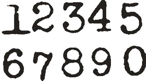 cool number fonts  images typewriter font numbers vintage number