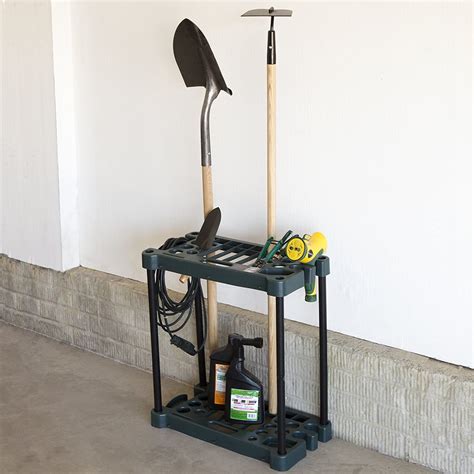 garden tools storage organizer compact heavy duty plastic rack holder tower ebay