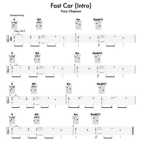 play fast car  tracy chapman guitar nutrition