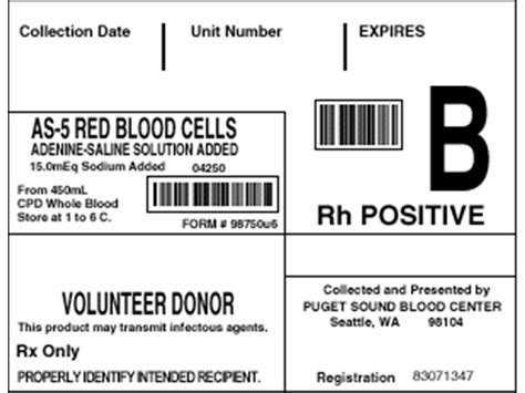 blood bag labels bloog bank labels labelservice