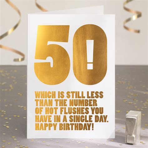 Funny 50th Birthday Card 50th Card Card For 50th Etsy
