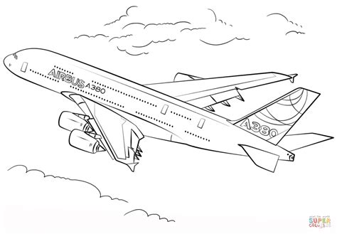 airbus  coloring page  printable coloring pages