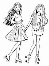 Coloring Barbie Pages Fashionista Print sketch template