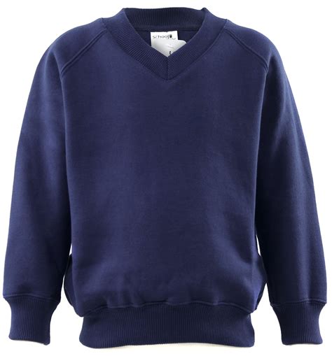 unisex fleece  neck jumper navy  school locker