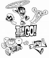 Teen Titans Coloring Pages Printable Go Choose Board sketch template