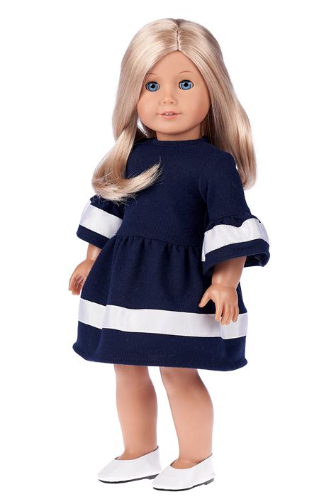 Navy Blue Doll Dress For 18 Inch American Girl Doll – Dreamworld
