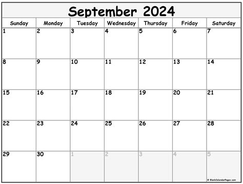 printable september  calendar  printable calendars images