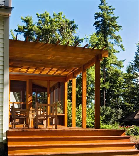 custom cedar porch vermont contractor home  reap construction