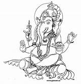 Hindu Goddesses Ganesh Mythology sketch template