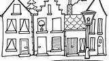 Coloring Pages House Kids Print Library Clipart Town sketch template