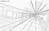 Perspective Point Drawing Easy Vanishing Train Simple Railroad Illustration Example Prospettiva Punto Draw Drawings Di Examples Centrale Vista Sketches Creative sketch template
