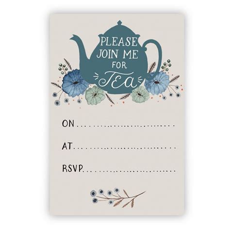 tea party invitation printable instant download pdf tea party invitations girls tea party