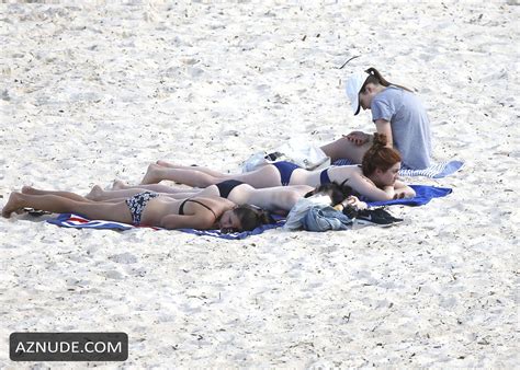 Bonnie Wright Sexy Actress Wearing Bikini On The Beach In