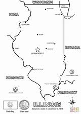 Illinois Coloring Map Pages Printable Paper Categories sketch template