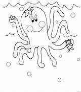 Octopus Coloring4free sketch template