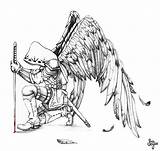 Warrior Archangel Sketches sketch template