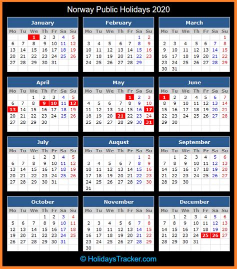 norway public holidays  holidays tracker