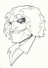 Joker Dark Knight Coloring Pages Heath Ledger Sketchy Getcolorings Deviantart Template sketch template