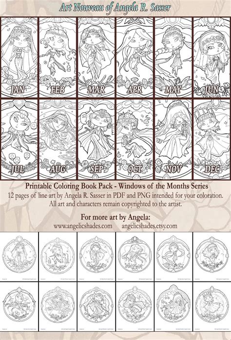 printable coloring book pack   pages  adults  etsy
