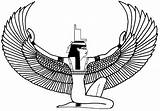Isis Egypte Egipto Cleopatra Deity Deusa Adulte Egipcio Egipcia Diosa Winged Egipcios Egípcia Adultes Antico Egitto Adulti Divinité égyptienne Relajante sketch template