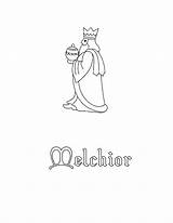 Melchior Coloring King Wise Magi Man Pages Christmas Men Hellokids Three Print Color sketch template