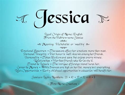 jessica means  beholds jessica  names  meaning