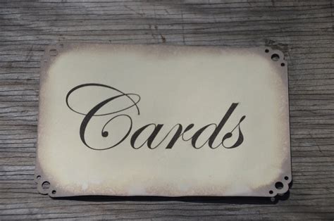 items similar  antiqued cards sign  wedding card box card sign