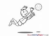 Ball Catching Coloring Colouring Soccer Sheet Pages Title sketch template