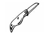 Coloriage Couteau Cuchillo Malvorlage Messer Lepel Fork sketch template