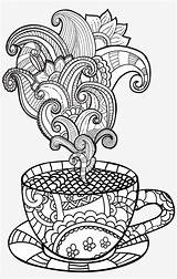 Coloring Coffee Adult Cup Book Pages Colouring Adults Larger Cool Books Tea Zentangle Clipart Cups Nicepng Food Colorir Illustration Vector sketch template