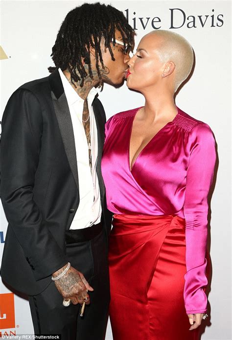 amber opens up about her kiss with ex wiz khalifa daily mail online