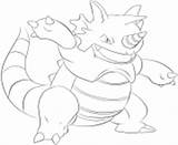 Pokemon Coloring Pages Printable Rapidash Rhydon Book Info sketch template