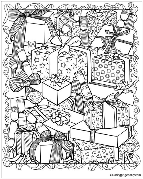 christmas presents coloring page  printable coloring pages