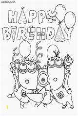 Coloring Pages Birthday Happy Year Old Minion Template Children Divyajanani sketch template