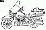 Harley Davidson Glide Coloring Road Clip Moto Motorcycle Disegni Clipart Pages Bagger Ultra Classic Pagine Colorare Da Vector Electra Di sketch template