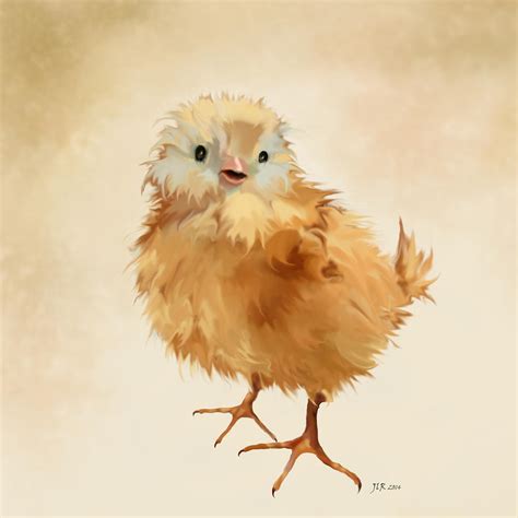 Cute Chick Painting By Bamalam Photography