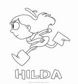 Hilda Running Xcolorings sketch template
